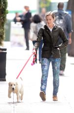 ALLISON WILLIAMS Walks Her Dog in New York