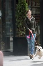 ALLISON WILLIAMS Walks Her Dog in New York