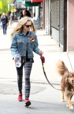 AMANDA SEYFRIED and Finn Out in New York 04/30/2015