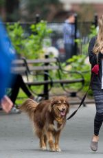 AMANDA SEYFRIED Out with Her Dog Finn in New York 05/18/2015