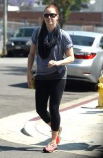 AMY ADAMS in Leggings Out in Los Angeles 05/29/2015