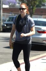 AMY ADAMS in Leggings Out in Los Angeles 05/29/2015