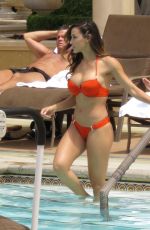 ANA CHERI in Red Bikini at the Pool in Las Vegas 05/23/2015