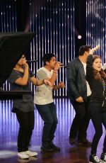 ANNA KENDRICK Rehearsing for a Segment on The Late Show with David Letterman in New York
