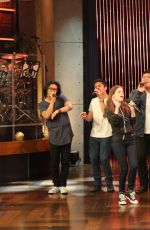 ANNA KENDRICK Rehearsing for a Segment on The Late Show with David Letterman in New York