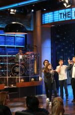ANNA KENDRICK Rehearsing for a Segment on The Late Show with David Letterman in New York