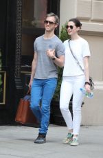 ANNE HATHAWAY and Adam Shulman Out and Abou in New York 05/03/2015