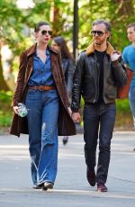 ANNE HATHAWAY and Adam Shulman Out and About in New York 05/23/2015