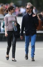 ANNE HATHAWAY and Adam Shulman Out in New York 05/22/2015