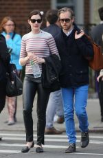 ANNE HATHAWAY and Adam Shulman Out in New York 05/22/2015