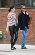 ANNE HATHAWAY and Adam Shulman Out in New York 05/22/2015