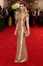 ANNE HATHAWAY at MET Gala 2015 in New York