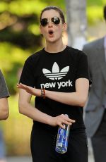ANNE HATHAWAY at Workout Session in New York 05/19/2015