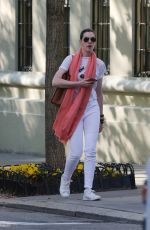 ANNE HATHAWAY heading to a Theatre in New York 05/07/2015