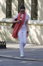 ANNE HATHAWAY heading to a Theatre in New York 05/07/2015