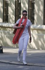 ANNE HATHAWAY heading to a Theatre in New York 05/07/2015