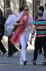 ANNE HATHAWAY heading to a Theatre in New York 05/07/2015
