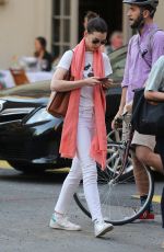 ANNE HATHAWAY heading to a Theatre in New York 05/07/2015