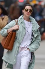ANNE HATHAWAY Out and About in New York 05/01/2015