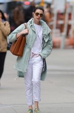 ANNE HATHAWAY Out and About in New York 05/01/2015