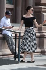 ANNE HATHAWAY Out and About in New York 05/10/2015