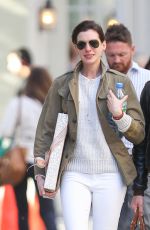 ANNE HATHAWAY Out and About in New York 05/14/2015