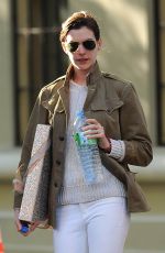 ANNE HATHAWAY Out and About in New York 05/14/2015