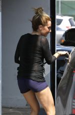 ASHLEY TISDALE in Shorts Leaves a Gym in West Hollywood 05/29/2015