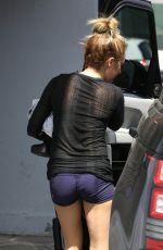 ASHLEY TISDALE in Shorts Leaves a Gym in West Hollywood 05/29/2015