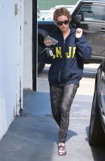 ASHLEY TISDALE Leaves Gym Class in Los Angeles 05/15/2015