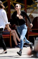BELLA HADID at Sant Ambroeus Restaurant in Soho