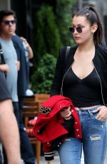 BELLA HADID at Sant Ambroeus Restaurant in Soho