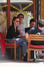 BELLA HADID at Sant Ambroeus Restaurant in Soho