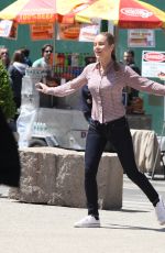 BRIE LARSON on the Set of Basmati Blues in New York