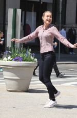 BRIE LARSON on the Set of Basmati Blues in New York