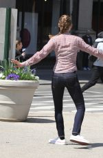BRIE LARSON on the Set of Basmati Blues in New York