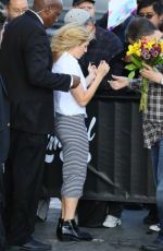 BRITTANY SNOW Arrives at Jimmy Kimmel Live in Hollywood 05/04/2015