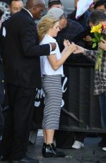 BRITTANY SNOW Arrives at Jimmy Kimmel Live in Hollywood 05/04/2015