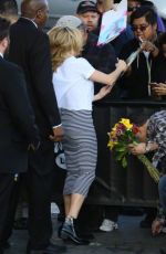 BRITTANY SNOW Arrives at Jimmy Kimmel Live in Hollywood 05/04/2015