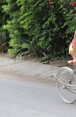 BROOKE BURKE Riding a Bike Out in Malibu 05/26/2015