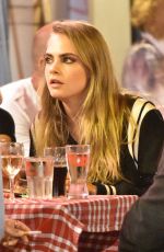 CARA DELEVIGNE at a Dinner with Friends in Cannes