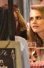 CARA DELEVIGNE at a Dinner with Friends in Cannes