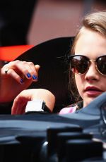 CARA DELEVINGNE at McLaren Honda Garage in Pitlane at Monaco Formula One Grand Prix