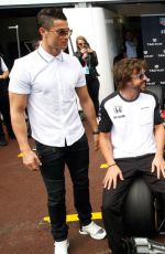 CARA DELEVINGNE at McLaren Honda Garage in Pitlane at Monaco Formula One Grand Prix