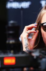 CARA DELEVINGNE at McLaren Honda Garage in Pitlane at Monaco Formula One Grand Prix