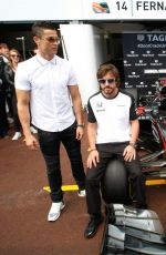 CARA DELEVINGNE at McLaren Honda Garage in Pitlane at Monaco Formula One Grand Prix