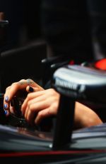 CARA DELEVINGNE at McLaren Honda Garage in Pitlane at Monaco Formula One Grand Prix