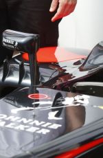 CARA DELEVINGNE at McLaren Honda Garage in Pitlane at Monaco Formula One Grand Prix
