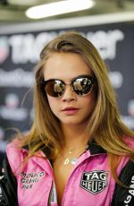 CARA DELEVINGNE at McLaren Honda Garage in Pitlane at Monaco Formula One Grand Prix