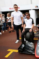 CARA DELEVINGNE at McLaren Honda Garage in Pitlane at Monaco Formula One Grand Prix